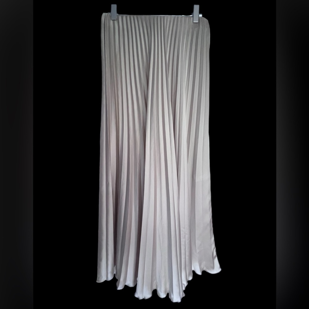 Pleated skirt in a beautiful ivory/champagne color brand new no defects